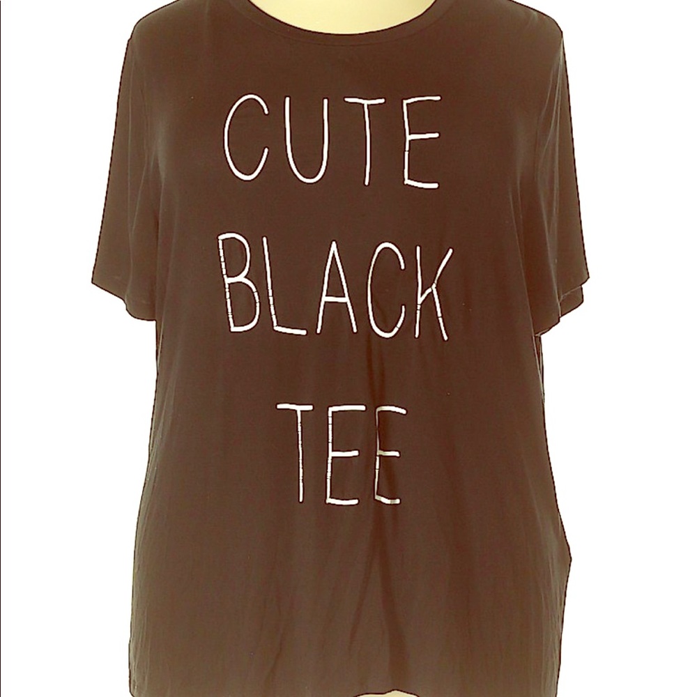 F21 black graphic tee